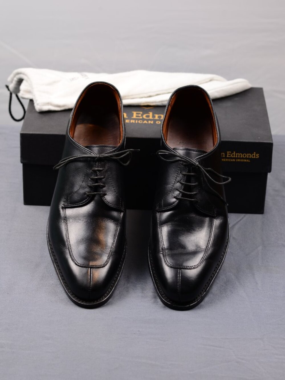 Allen Edmonds Delray Black Split-toe Dress Shoes 12M with Box and Bags